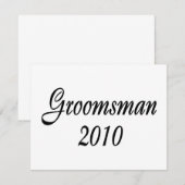 Invitation Garçon d'honneur 2010 (Devant / Derrière)