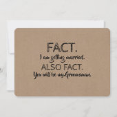 Invitation GARÇON D'HONNEUR FACTUEL TÉMOIN FUNNY Proposition (Devant)