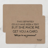 Invitation Garçon d'honneur original créatif et drôle (Devant / Derrière)