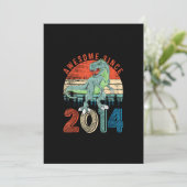 Invitation Garçon dinosaure de 9 ans Génial depuis 2014 9e an (Debout devant)