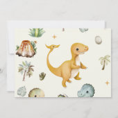 Invitation Garçon Dinosaure Deux Rex (Dos)