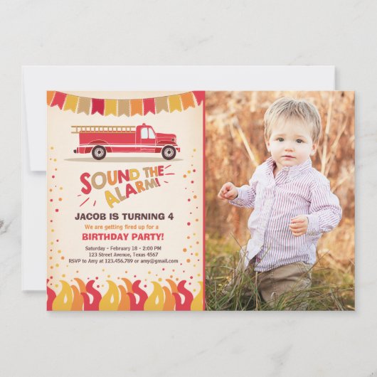 Invitation Garçon d'invitation d'anniversaire de (Devant)