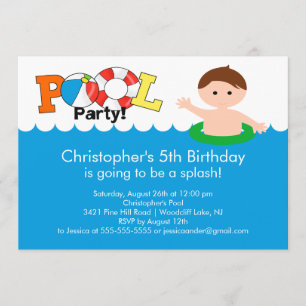 Invitation Garçon d'invitation d'anniversaire de réception au