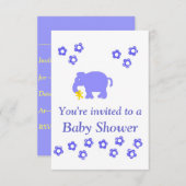 Invitation Garçon d'invitation de baby shower (Devant / Derrière)