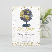 Invitation Garçon d'invitation de baby shower d'aventure (Debout devant)