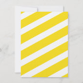 Invitation GARÇON d'invitation de baptême de LDS - jaune et (Dos)