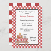 Invitation Garçon d'invitation de douche du bébé Q avec la (Devant / Derrière)