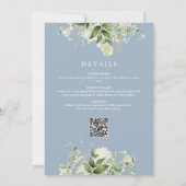 Invitation Garçon Dusty Bleu Vert Tout En Un Baby shower (Dos)