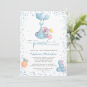 Invitation Garçon Elephant Sweet Petit Baby shower d'arachide (Debout devant)