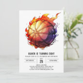 Invitation Garçon en ligne Custom Basketball Anniversaire (Debout devant)