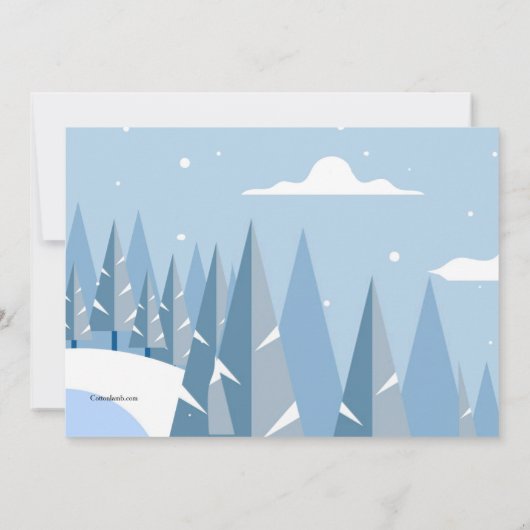 Invitation Garçon en snowboard (Dos)