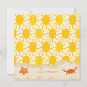 Invitation Garçon ensoleillé de plage dans l'invitation (Dos)