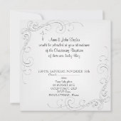 Invitation Garçon Fille Blanc Baptême Croix 2 (Dos)