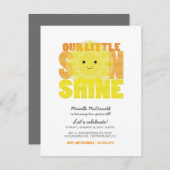 Invitation garçon fille N'IMPORTE QUEL ÂGE mignon petit SOLEI (Devant / Derrière)