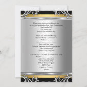 Invitation Garçon Fille Première Sainte Communion Argent Or 2 (Dos)