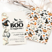 Invitation Garçon Ghost Halloween Baby shower Little Boo