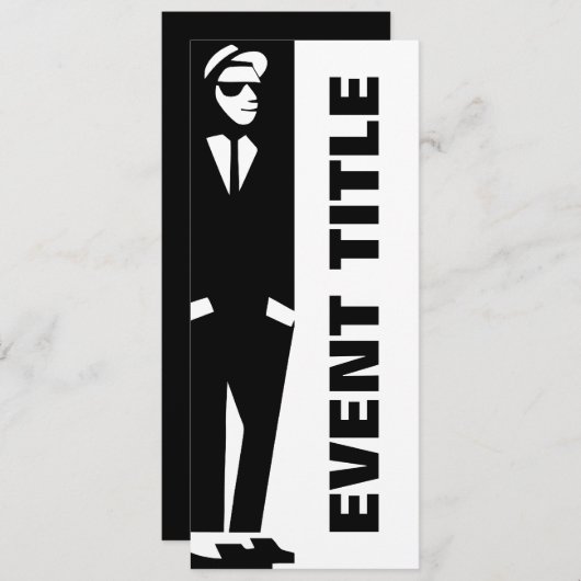 Invitation garçon grossier : ska (Devant / Derrière)