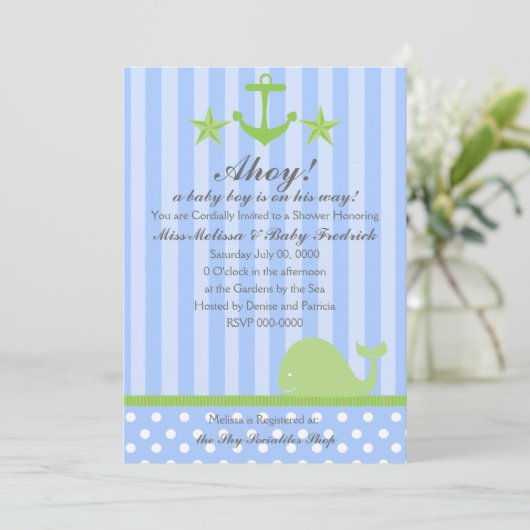 Invitation Garçon nautique (Debout devant)