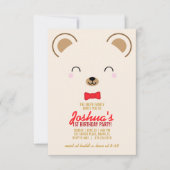 Invitation garçon N'IMPORTE QUEL ÂGE ENFANT OURS PICNIC fête  (Devant)