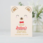 Invitation garçon N'IMPORTE QUEL ÂGE ENFANT OURS PICNIC fête  (Debout devant)