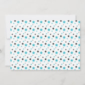 Invitation Garçon Ninja Warrior Noir & Sarcelle Photo (Dos)