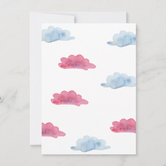 Invitation Garçon ou fille - Ballons à air chaud - révélation (Dos)