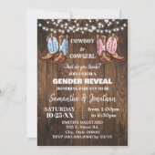 Invitation Garçon ou fille Bottes Occidentales Genre Révéler  (Devant)