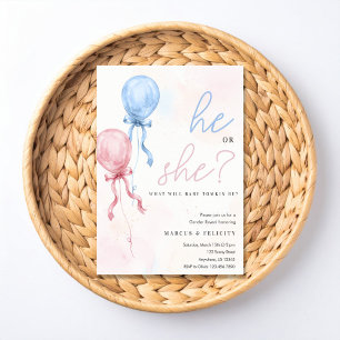 Invitation Garçon ou fille ? Fête de révélation du sexe avec
