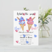 Invitation Garçon ou fille - Glace Cream - Genre révéler la f (Debout devant)