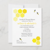 Invitation garçon ou fille jumeaux N'IMPORTE QUEL ÂGE Abeille (Devant)