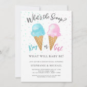 Invitation Garçon ou fille Qu'est-ce que la Scoop Genre Revea (Devant)