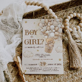 Invitation Garçon ou fille Sexe Révéler Teddy Ours