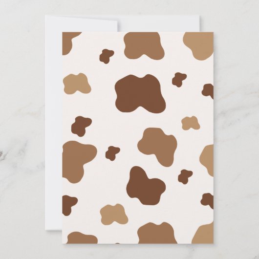 Invitation Garçon ou fille Sexe Révéler Vache Boho Rustique (Dos)