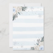 Invitation Garçon ours d'hiver Il fait froid dehors Invitatio (Dos)