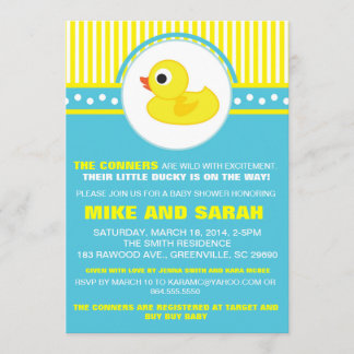 Invitation Garçon peu d'invitation mignonne en caoutchouc de