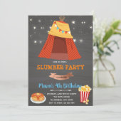 Invitation garçon pour soirée pyjama sous tipi (Debout devant)