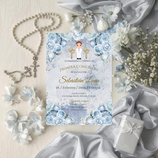 Invitation Garçon Première Communion