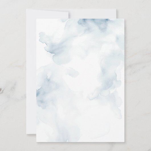 Invitation Garçon priant première communion Sainte Dusty bleu (Dos)