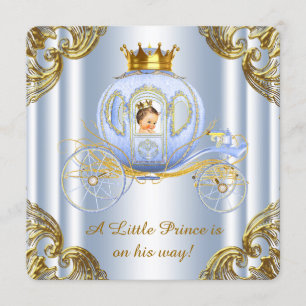 Invitation Garçon Prince Carrosse Royal Baby Shower