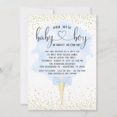 Invitation Garçon Sip et voir le Baby shower de bonbons en co (Devant)