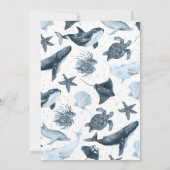 Invitation Garçon sous le Baby shower marin (Dos)