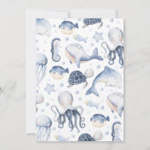 Invitation Garçon sous le Baby shower marin (Dos)