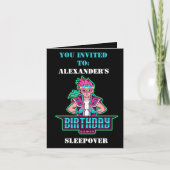 Invitation Garçon super-héros Avatar et masque de jeu Rose et (Devant)