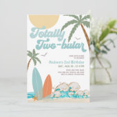 Invitation Garçon Surf Surfant 2ème Anniversaire Totalement D (Debout devant)