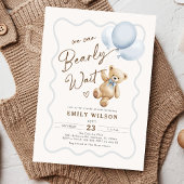 Invitation Garçon Teddy Ours Nous Pouvons Attendre Baby showe