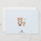 Invitation Garçon Teddy Ours Nous Pouvons Attendre Rapidement (Dos)