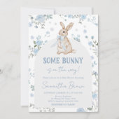 Invitation Garçon Un Baby shower De Lapin (Devant)