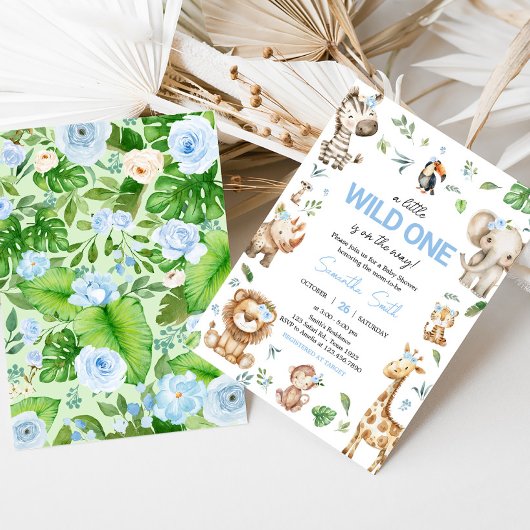 Invitation Garçon Wild One Safari