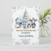 Invitation garçon Winter Onederland (Debout devant)