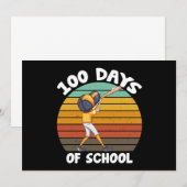 Invitation Garçons 100 jours d'école Baseball 100e jour (Devant / Derrière)